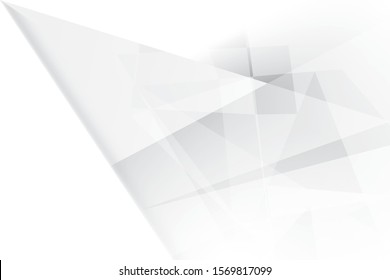 Abstract geometric white and gray color background. Vector, illustration.