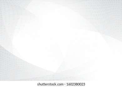 Abstract geometric white and gray color background with halftone effect.
