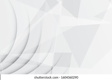 Abstract geometric white and gray color background. Vector, illustration.