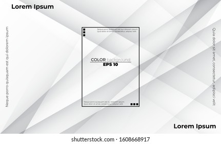 Abstract geometric white and gray color background, vector illustration for gift card cover poster,  Poster on wall poster template,  landing page, ui, ux ,coverbook,  baner, social media posted
