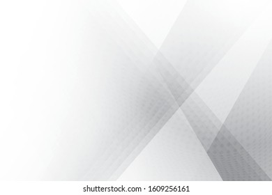Abstract geometric white and gray color background with halftone effect.