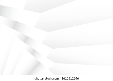 Abstract geometric white and gray color background. Vector, illustration.