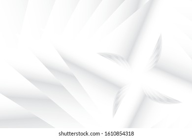 Abstract geometric white and gray color background. Vector, illustration.