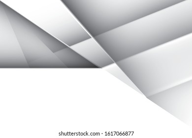 Abstract geometric white and gray color background. Vector, illustration.