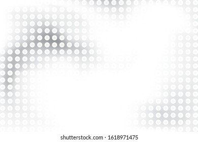 Abstract geometric white and gray color background with halftone effect.