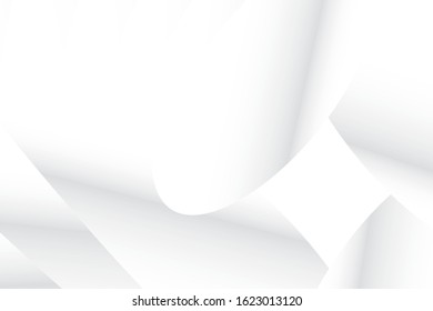 Abstract geometric white and gray color background. Vector, illustration.
