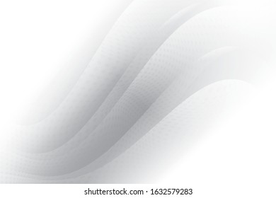 Abstract geometric white and gray color background with halftone effect. Vector, illustration.