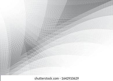 Abstract geometric white and gray color background with halftone effect. Vector, illustration.
