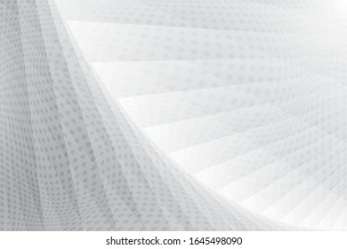 Fondo de color gris y blanco geométrico abstracto con efecto de medio tono. Vector, ilustración.