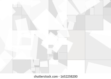 Abstract geometric white and gray color background. Vector, illustration.