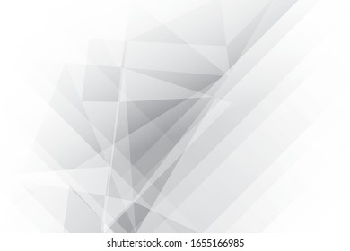 Abstract geometric white and gray color background. Vector, illustration.