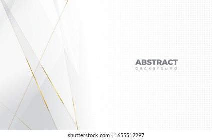 Abstract geometric white and gray color background. Vector, illustration