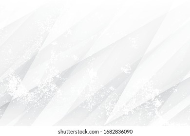 Abstract geometric white and gray color with grunge background. Vector, illustration.