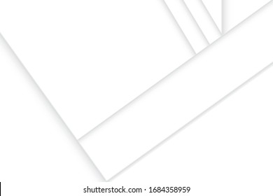 Abstract geometric white and gray color background. Vector, illustration.