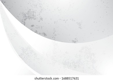 Abstract geometric white and gray color with grunge background. Vector, illustration.