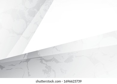 Abstract geometric white and gray color with grunge background. Vector, illustration.