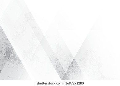 Abstrakte geometrische, weiße und graue Farbe mit grauem Hintergrund. Vektorillustration, Illustration.