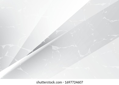 Abstract geometric white and gray color with grunge background. Vector, illustration.