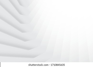 Abstract geometric white and gray color background. Vector, illustration.