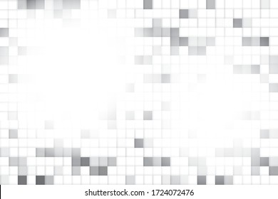 Abstract geometric white and gray color background, mosaic pattern. Vector, illustration.