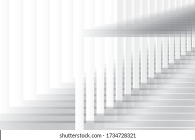 Abstract geometric white and gray color background. Vector, illustration.