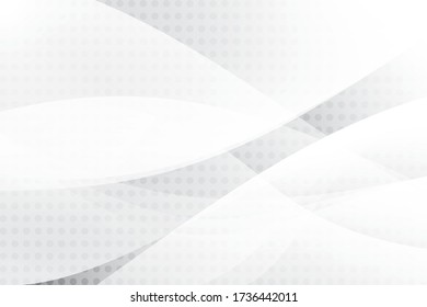 Abstract geometric white and gray color background with halftone effect. Vector, illustration.