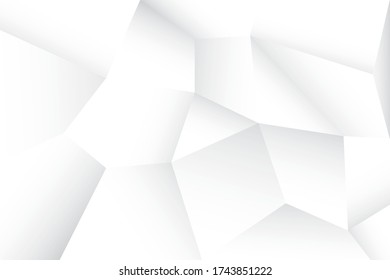 Abstract geometric white and gray color, polygon background. Vector, illustration.