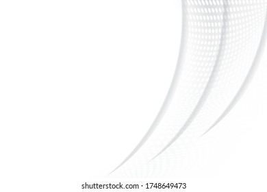 Abstract geometric white and gray color background with halftone effect. Vector, illustration.