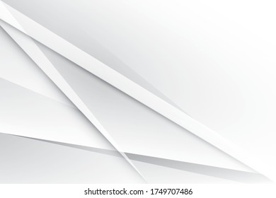 Abstrakter, geometrischer, weißer und grauer Hintergrund. Vektorgrafik, Illustration.