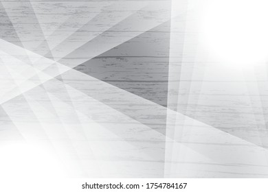 Abstract geometric white and gray color with grunge background. Vector, illustration.