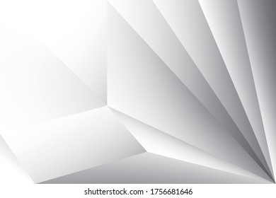 Abstract geometric white and gray color background. Vector, illustration.