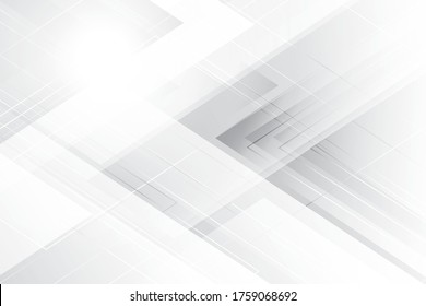 Abstract geometric white and gray color background with modern stripes. Vector, illustration.