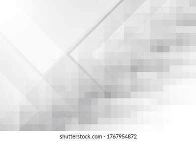 Resumen del fondo geométrico de color blanco y gris. Vector, ilustración.