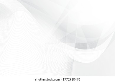 Abstract geometric white and gray color background with modern stripes. Vector, illustration.