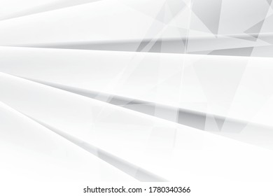 Abstract geometric white and gray color background. Vector, illustration.