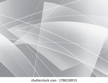 Abstract geometric white and gray color background, vector illustration.