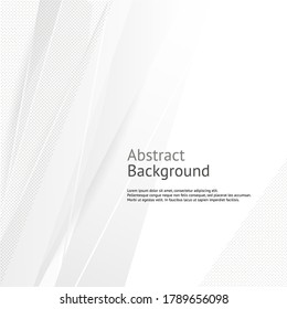 Abstract geometric white and gray color background vector illustration