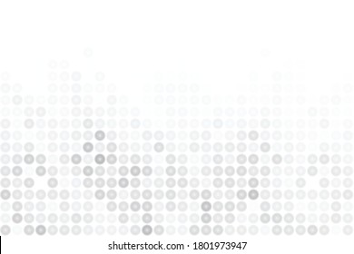 Abstract geometric white and gray color background with halftone effect. Vector, illustration.