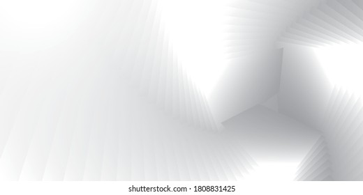 Abstract geometric white and gray color background. Vector, illustration.