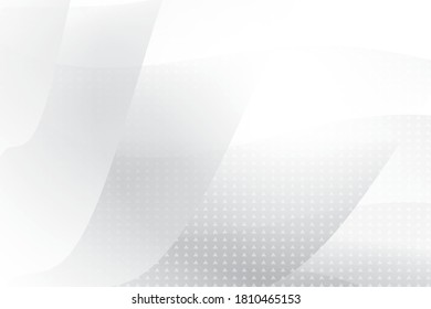 Abstract geometric white and gray color background with halftone effect. Vector, illustration.