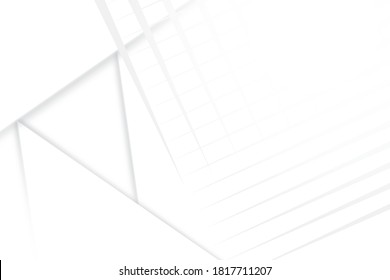Abstract geometric white and gray color background. Vector, illustration.