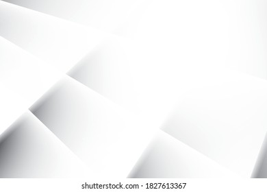 Resumen del fondo geométrico de color blanco y gris. Vector, ilustración.