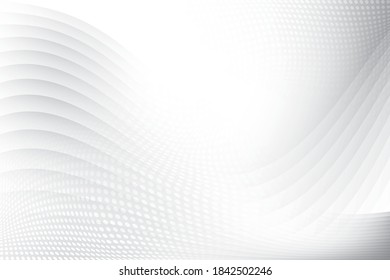 Abstract geometric white and gray color background with halftone effect. Vector, illustration.