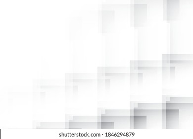 Abstrakter, geometrischer, weißer und grauer Hintergrund. Vektorgrafik, Illustration.