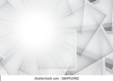 Abstract geometric white and gray color background. Vector, illustration.