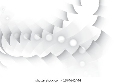 Resumen del fondo geométrico de color blanco y gris. Vector, ilustración.