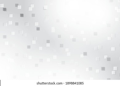Abstract geometric white and gray color background with square shape. Vector, illustration.