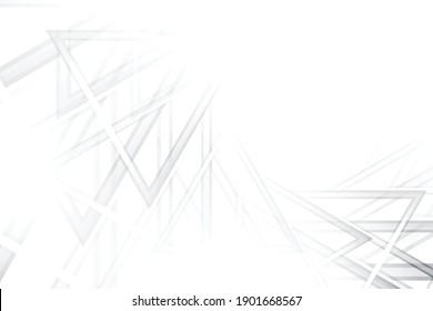Resumen del fondo geométrico de color blanco y gris. Vector, ilustración.