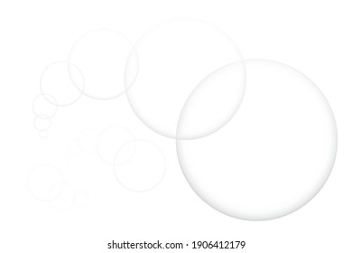 Abstract geometric white and gray color background with round shape. Vector illustration.