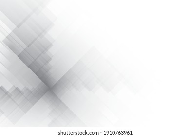 Abstract geometric white and gray color background with rectangle shape. Vector illustration.